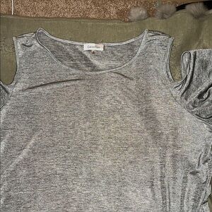 Calvin Klein Gray Cut Out Muscle Tee